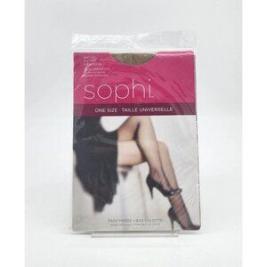 Sophi by Sophisticated Miss Day Sheer Reinforced Toe Pantyhose Beige One Size